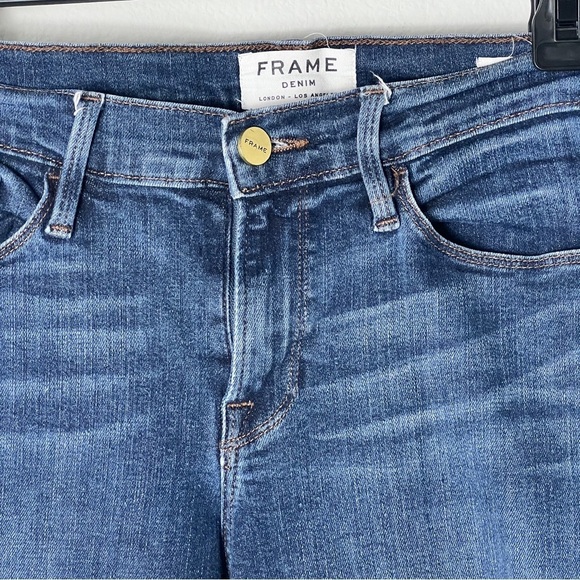 ⭐️ SLASH SUMMER SALE! ⭐️ EUC Frame Lupine Le Skinny de Jeanne Blue Jeans Size 28 - Picture 7 of 15